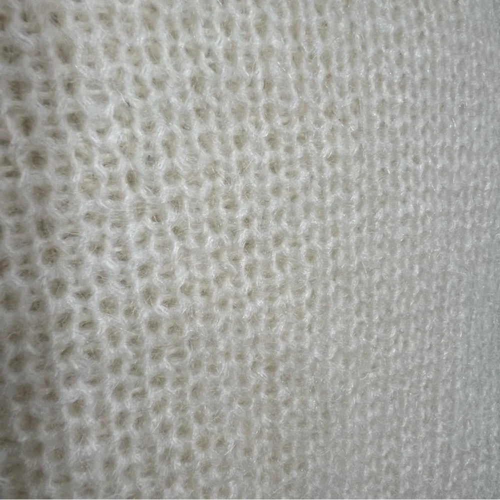 Ralph Lauren Cozy White Turtleneck Sweater Mohair Open Knit Cozy Winter Ski Snow - Picture 3 of 9